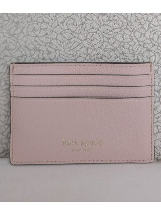 Kate Spade Light Pink Leather Card Case Holder Wallet - Picture 1 of 6